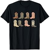 Cute Country Cowgirl Boots Cowboy Women Western Vintage T-Shirt