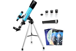 MaxUSee Telescope F360X50mm for Astronomy Beginners, Refractor Telescope with Tabletop Tripod & Finder Scope, Travel Telescope includes 3 Magnification Eyepieces and Moon Mirror