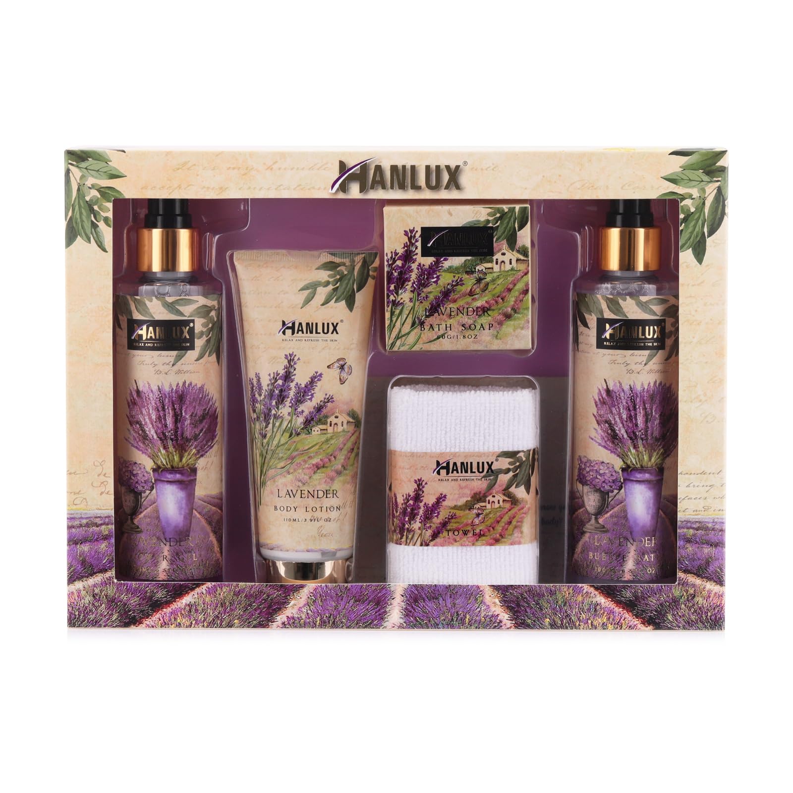 Hanlux Lavender bath gift set