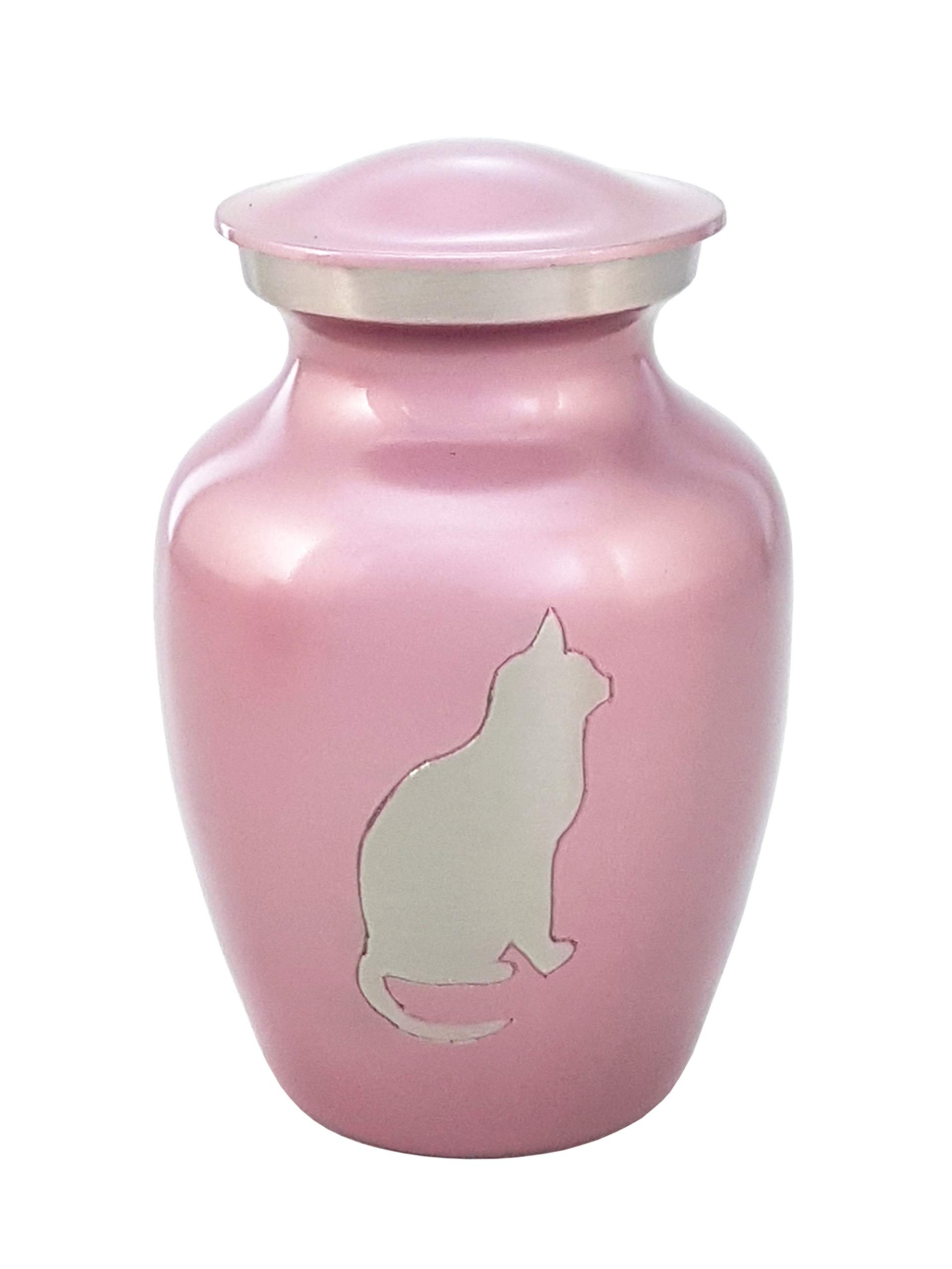 Enshrined Memorials Cremation Urn for Ashes - Cerberus Series Affordable Brass Handcrafted Pets Dogs Cats Funeral Burial Small 6 inch Paw Prints