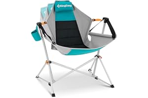 KingCamp Hammock Camping Chair, Swinging Portable Folding Camp Chairs for Adults Max 400lbs Heavy Duty Foldable Oversized Rocker with Aluminum Alloy Frame Cup Holder for Outdoor Beach Patio Sport