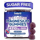 18 in 1 Magnesium Complex Gummies for Women and Men, 90 Gummies | 12 Forms of Magnesium with Vitamins D3, K2, B6 &amp; Zinc for High Absorption, Sleep, Muscle, Bone &amp; Nerve Support, Sugar Free