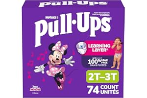 Pull-Ups Girls Potty Training Underwear, Easy Open Training Pants 2T-3T, Pull-Ups Learning Designs for Toddlers, 74ct, Giga P