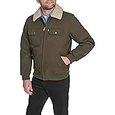 Levi's mens Sherpa Lined Poly Bomber With Laydown Collar