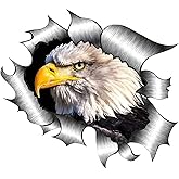 4 Pack American Bald Eagle Car Decal Sticker, 5.91X5.51 Inch Patriotic Eagle Truck Decal Waterproof Bumper Sticker for Car Truck Trailer SUV Van Outdoor Window Wall Laptop Tablet Glass (Number 1)