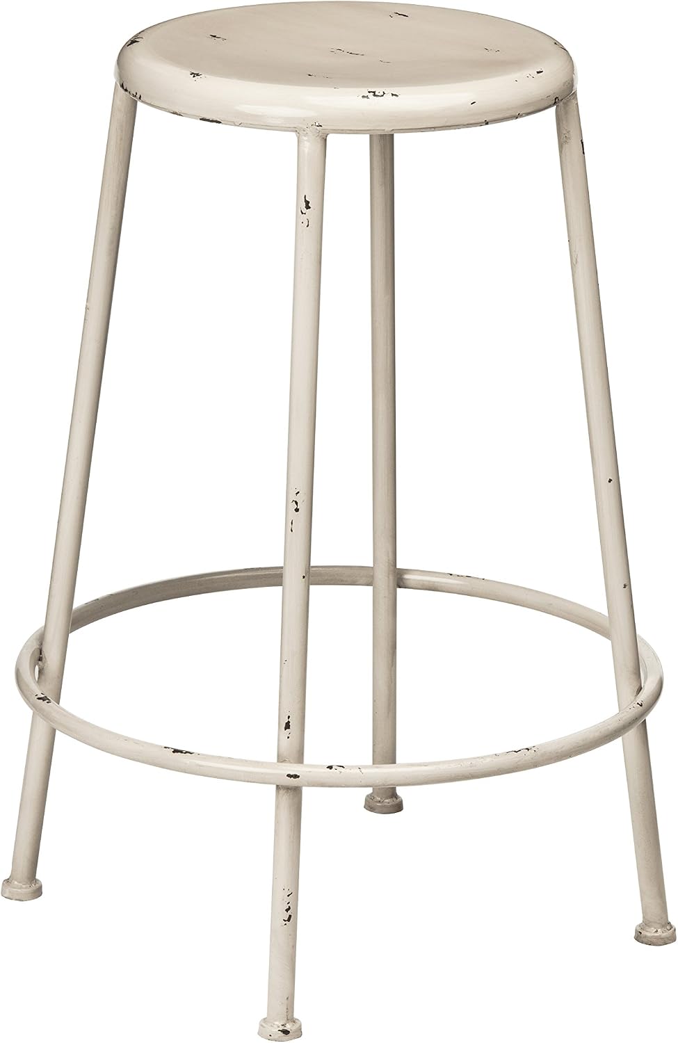 Premier Housewares Artisan Stool, 70 x 50 x 50 cm, Cream