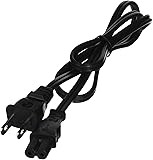 Monoprice 3ft 18AWG AC Power Cord Cable w/o Polarized, 10A (NEMA 1-15P to IEC-320-C7)