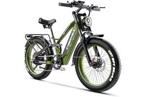 CBVELO Electric Bike for Adults, 3500W Ebike, 50MPH 100Miles Electric Mountain Bike, 26" X 4 Fat Tire Adult Electric Bicycle with 52V 40AH Battery E Bikes, Full Suspension Electric Dirt Bike