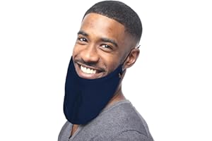 Kenllas 100% Mulberry-silk Beard Bandana - Large Adjustable Beard Bonnet for Men