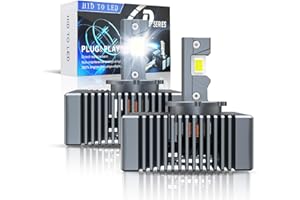 KUIOUO D5S LED Headlight Bulbs 2025-70W Super Bright 6500K White (14000LM, 380% Brighter) - Direct Plug-and-Play HID Ballast 