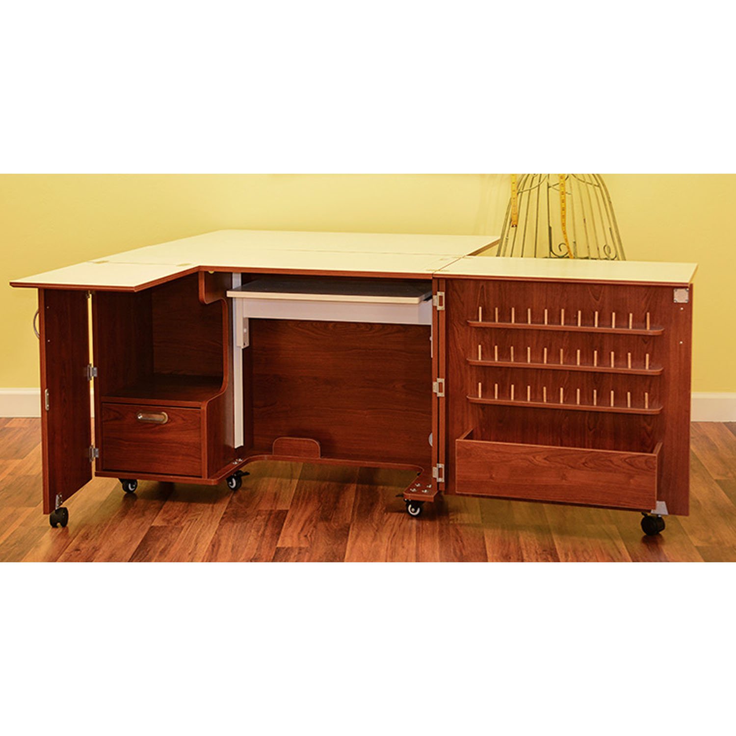 Amazoncom Kangaroo Kabinets Wallaby II Sewing Cabinet Teak Amazoncom Kangaroo Kabinets Wallaby II Sewing Cabinet Teak