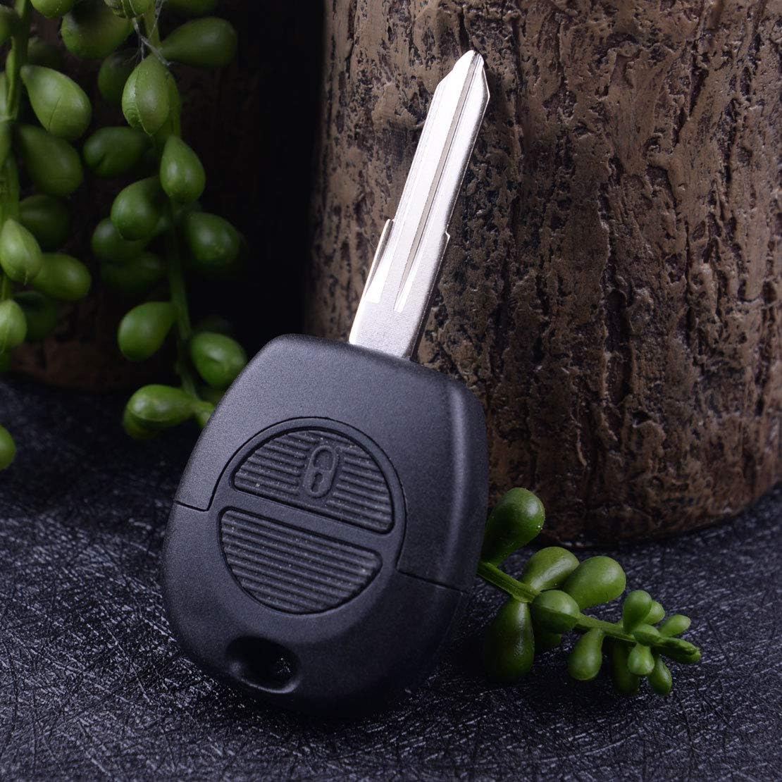 Car Black Remote 2 Button Key Shell Case Fob Replacement fit for Nissan Almera Primera Micra Terrano Navara X-Trail