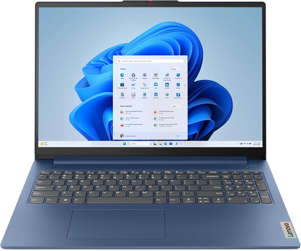 Lenovo IdeaPad Slim 3 15 Full HD i3 N305 8GB 256GB SSD Windows 11 Abyss Blue