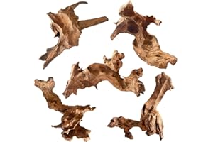 Hiwzitar Natural Coral Driftwood for Aquarium Decor,4-8 Inch Assorted Branches Reptiles Fish Tank Decoration 5 Pack