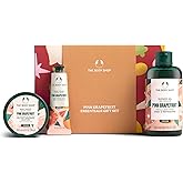 The Body Shop Pink Grapefruit Essentials Gift Set - 3 Piece Set, Includes Body Yogurt, Hand Cream, Shower Gel, Vegan