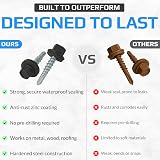 Keple 4.8x25 mm Roofing Screws Hex Head Self-Drilling Multi-Color RAL 7016 (50 view 5