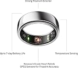 Oura Gen3 Horizon Smart Ring Size 7 Silver Sleep Heart Rate Fitness Tracking view 9