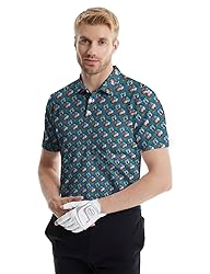 Xdceu Golf Polos for Men - Funny Golf Shirts Print
