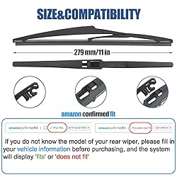 11" Rear Wiper Blade,Replacement Back Windshield