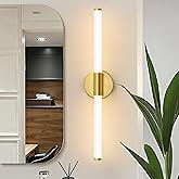 LED Bathroom Light Fixtures, Gold Vanity Lights for Bathroom, 360° Full Lighting Dimmable LED 23 inch Vanity Light Bar Over M
