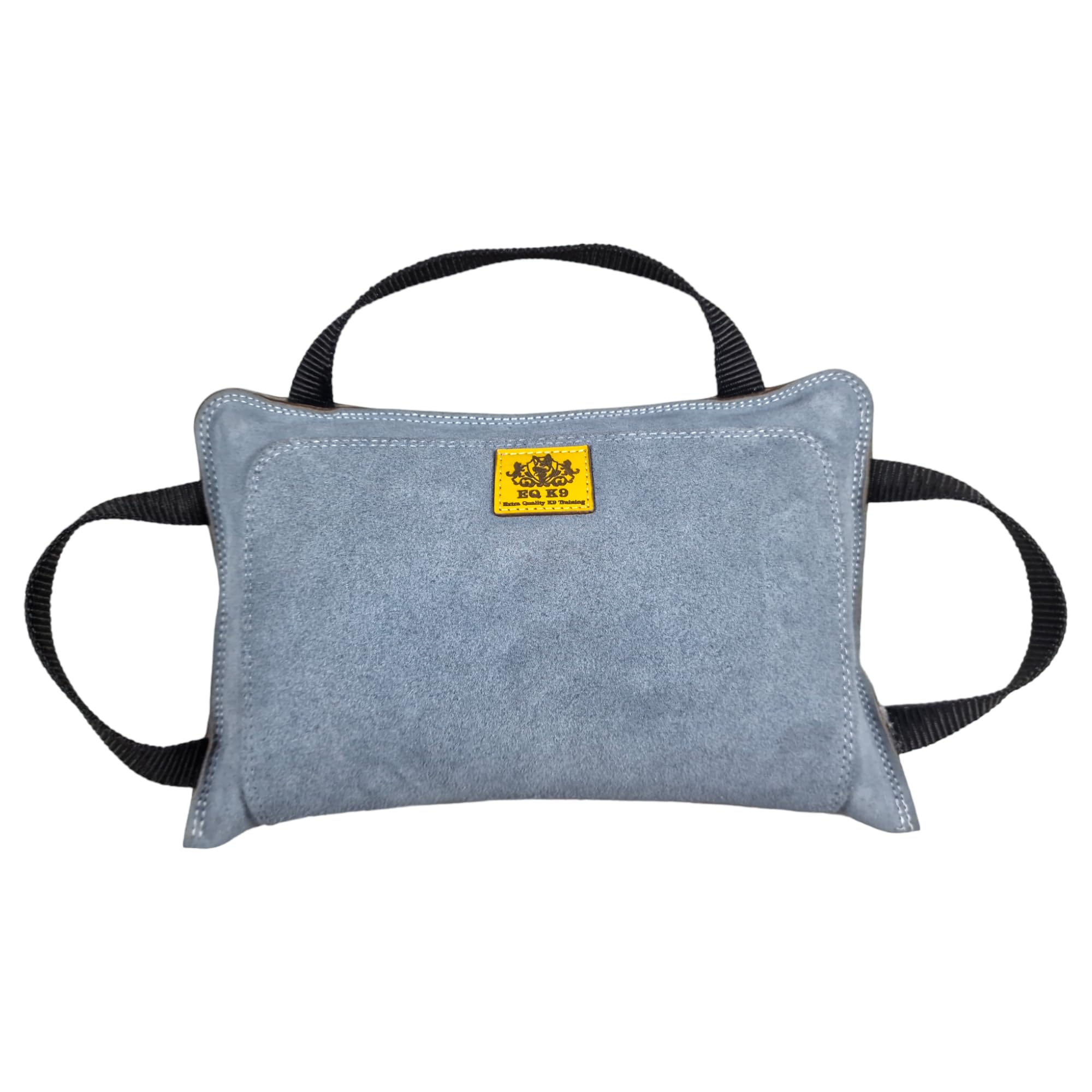 EQ K9 Leather Dog Tug Toy with 3 Handles, Durable Bite Pillow for Medium to Large Dogs, For Dog Training, Tug of War, K9 Training, Crufts, Agility, Bite Tug, Pull Toy, Schutzhund, KNPV, Mondio Ring