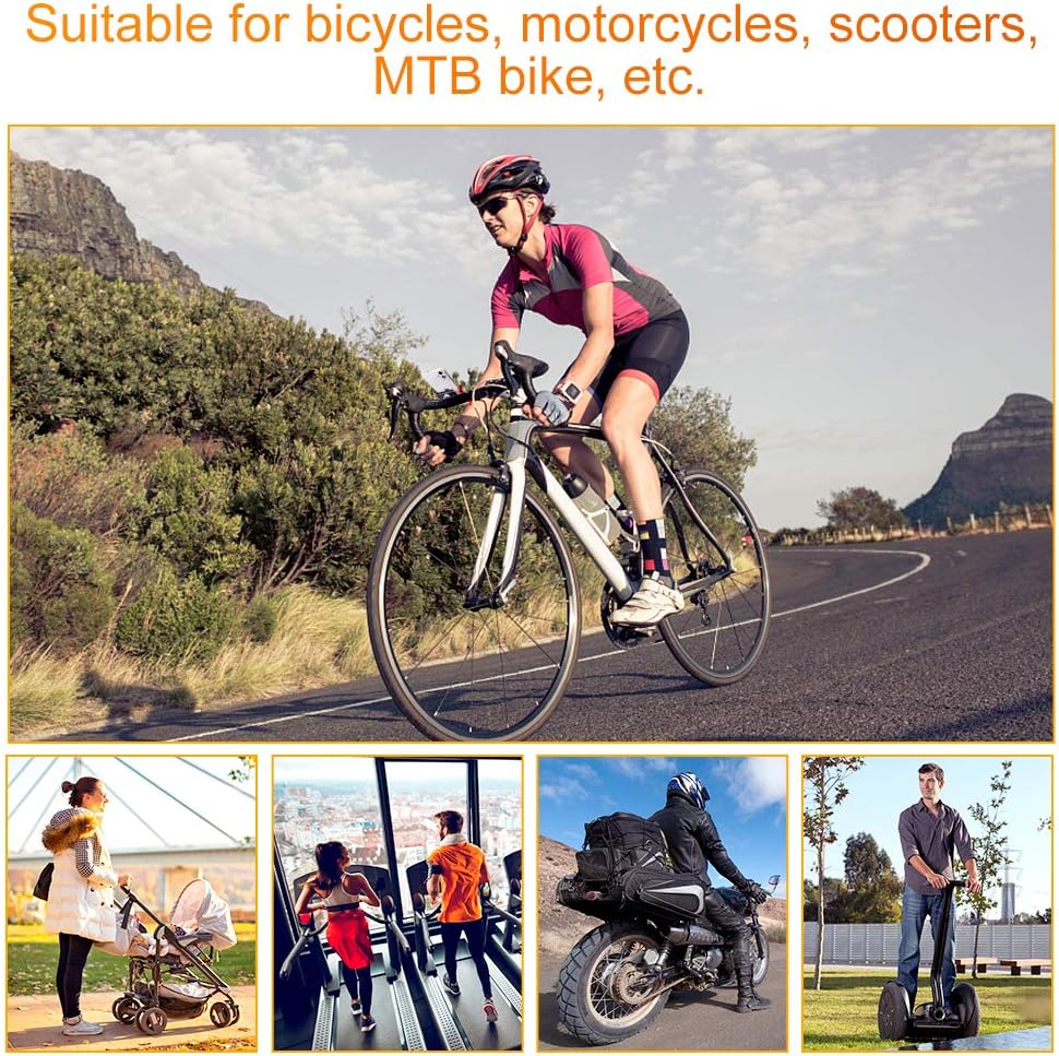 INTSUN Bicycle & Motorcycle Phone Mount, Aluminum Alloy Bike Cell Phone Holder with 360° Rotatable Adjustable, Universal Bike Handlebar Phone Mount for 3.5" to 7" Mobile Phone