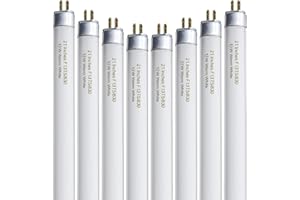 KONIDEKE 8 Pack 21 Inch T5 Fluorescent Light Bulb 13 Watt F13T5/WW Compatible with Sylvania Satco Philips GE Under Cabinet Tube Light Warm White 800 Lumen G5 Base 8 Count