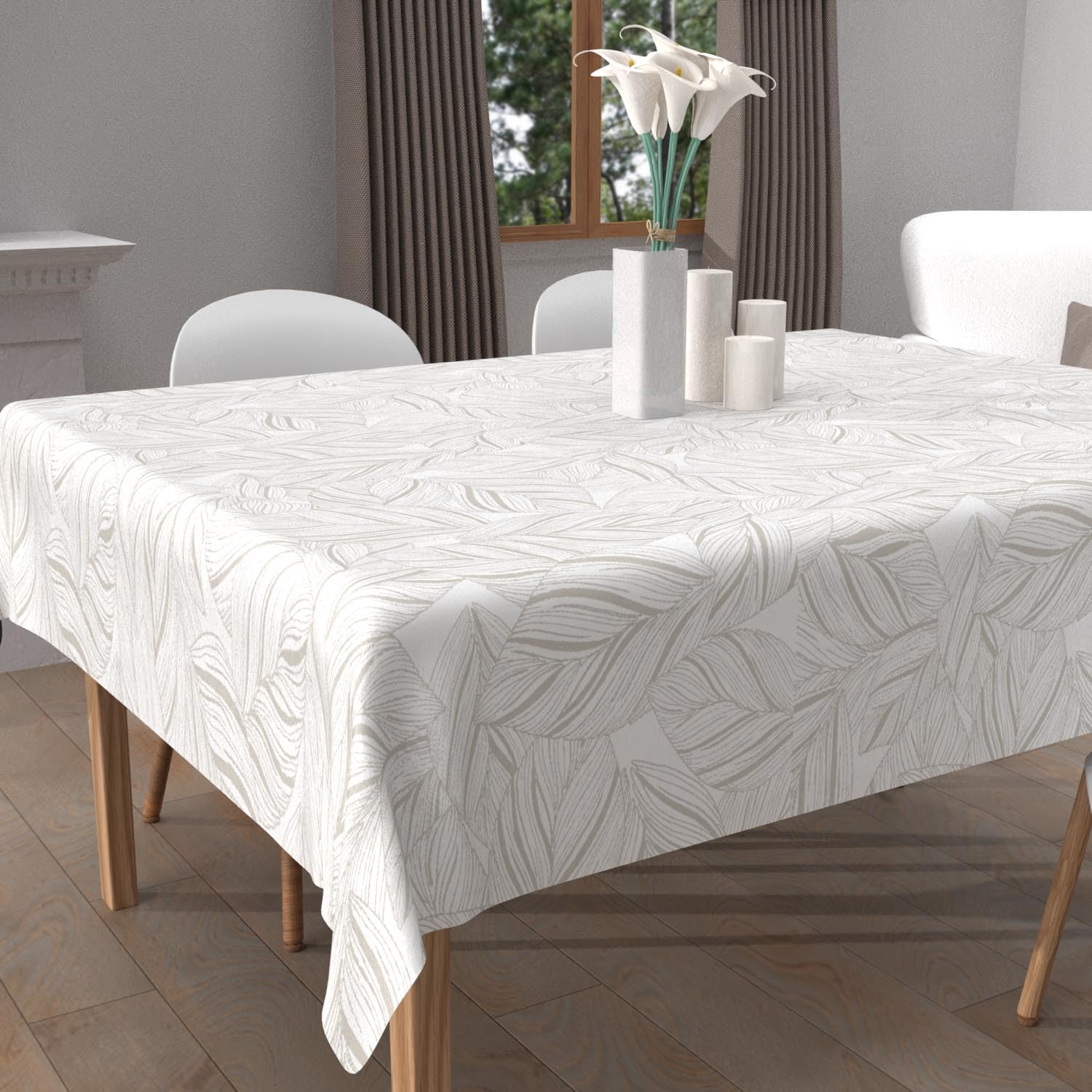 Soleil d'ocre, Venus Printed Stain-Resistant Tablecloth 180 x 180 cm
