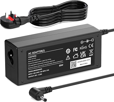 VUOHOEG 65W Laptop Charger for Lenovo Ideapad 100 110 310 320 330 510 520