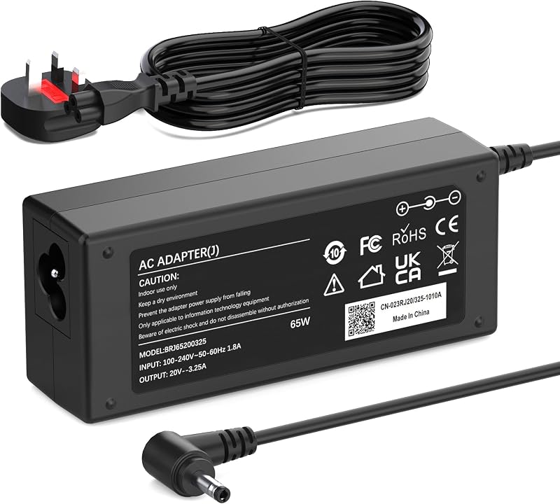 VUOHOEG 65W Laptop Charger for Lenovo Ideapad 100 110 310 320 330 510 520