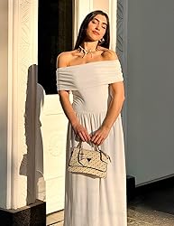ZESICA Women's Off The Shoulder Maxi Dress 2025