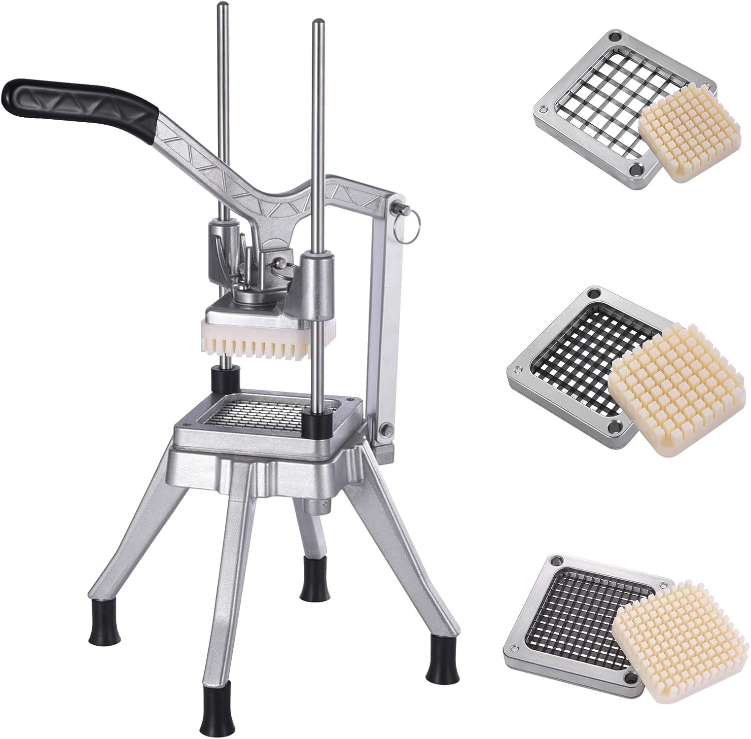 Frifer Commercial Vegetable Fruit French Fry Cutter, Upgraded Chopper Dicer Slicer with 1/2