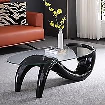 Amazon.com: ZZBSOD Oval Glass Coffee Table,Contemporary