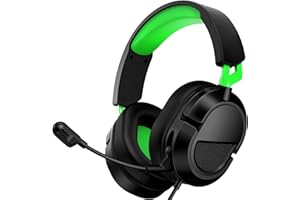 RUMOON Gaming Headset for Xbox Series X、Xbox Series S/One、PS5、PS5Pro、PS4、PC 207g Headset with Clear Mic for Work 𝟐𝟎𝟐𝟓 𝐔𝐩𝐠𝐫𝐚𝐝𝐞 Wired Gaming Headphones with Mic、3.5mm Splitter、79in Cable.Gamer Gifts