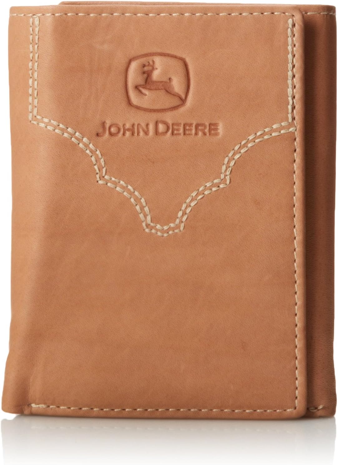 John Deere Men's Leather Trifold Wallet, Brown, One Size Amazon.ca