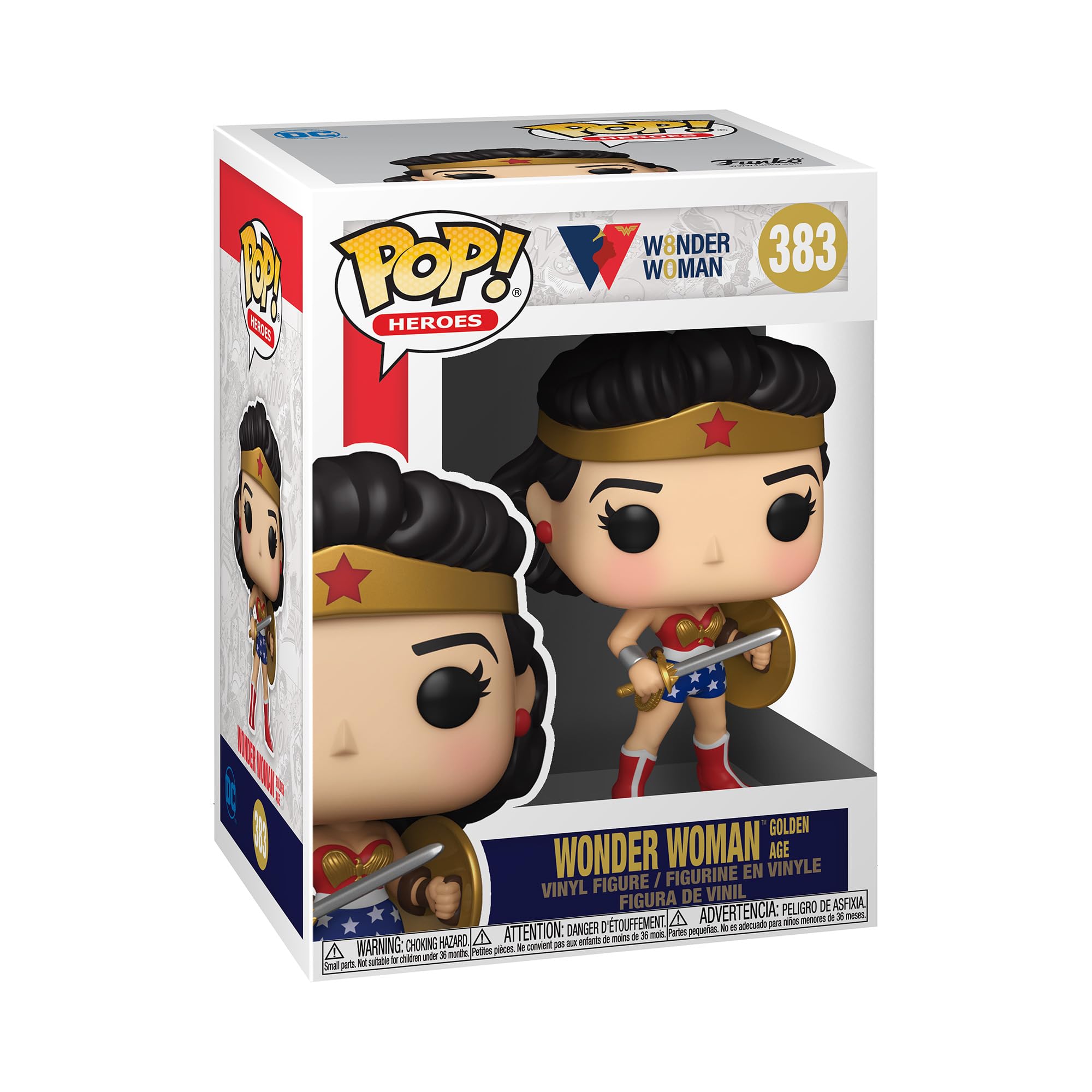 Funko POP! Heroes: WW 80th - Classic Wonder Woman With Shield and Sword - (1950's) - DC Comics - Collectable Vinyl Figure - Gift Idea - Official Merchandise - Toys for Kids & Adults