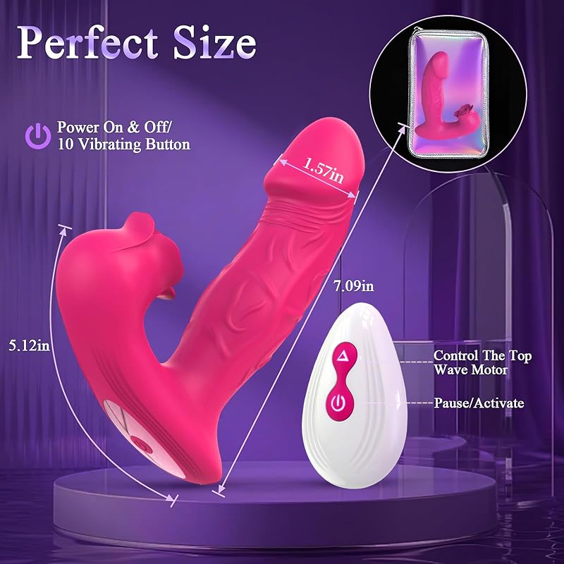 Brinquedos Eróticos Vibradores para Mulheres, Ventosas Clitorianais Vibradoras Femininas, Vibradores para o Ponto G com Controlo Remoto, Modos 10*10, para Brinquedos Sexuais Femininos com Vibração