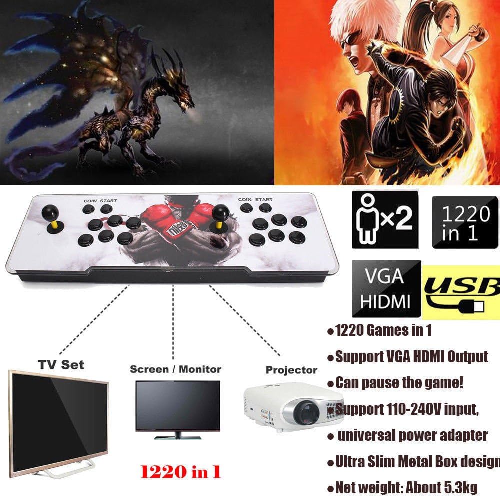 retro arcade game console with 1399 games included game list