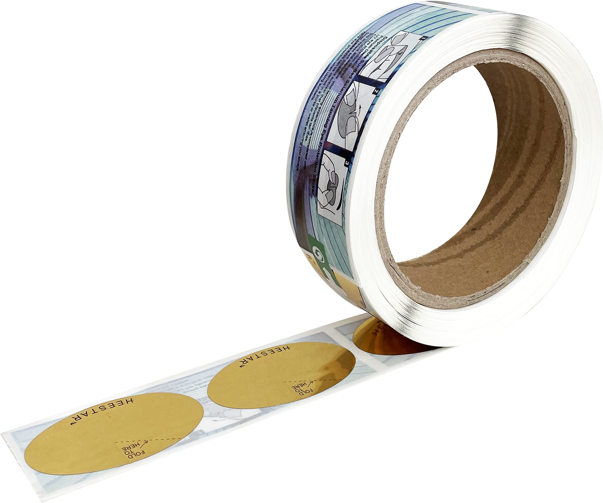 200 Pairs(400Counts) Disposable Sun Bed UV Protection Tanning Eye Gold Sticker Cones Roll