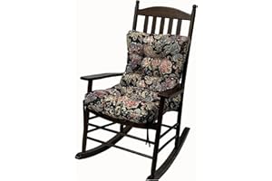 High Back Chair Cushion 42x20x4 Inch, Waterproof Tufted Patio Cushion with Ties, Indoor Outdoor Rocking Chair Pad Replacement