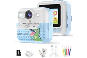 BOFIDAR Instant Print Camera for Kids, Toddler 1080P Toys Printable Selfie Cameras, Christmas Birthday Gifts for Girls Boys Age 3-10 with 3 Roller Photo Paper(Blue)