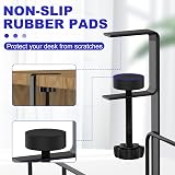 REFLYING Under Desk Cable Management Tray Set, 2 Packs, No-Drill, Black view 6