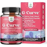 G-Curve with Maca Root - Weight Gainer for Women Pills - 90 Count | Weight gain supplements for women with horny goat weed, muira puama &amp; maca root to support curves and fullness