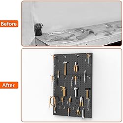 TORACK 3 pcs Metal Pegboard Panels for Wall Garage