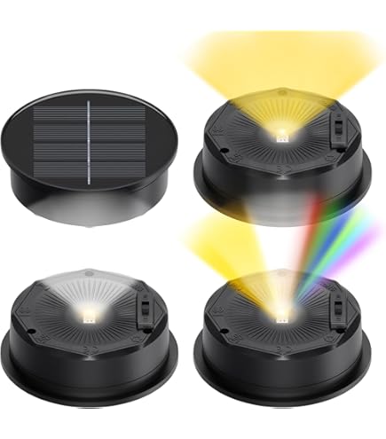 GUANFU 2 Pack Solar Panel Top Replacement for Table Lights, Color