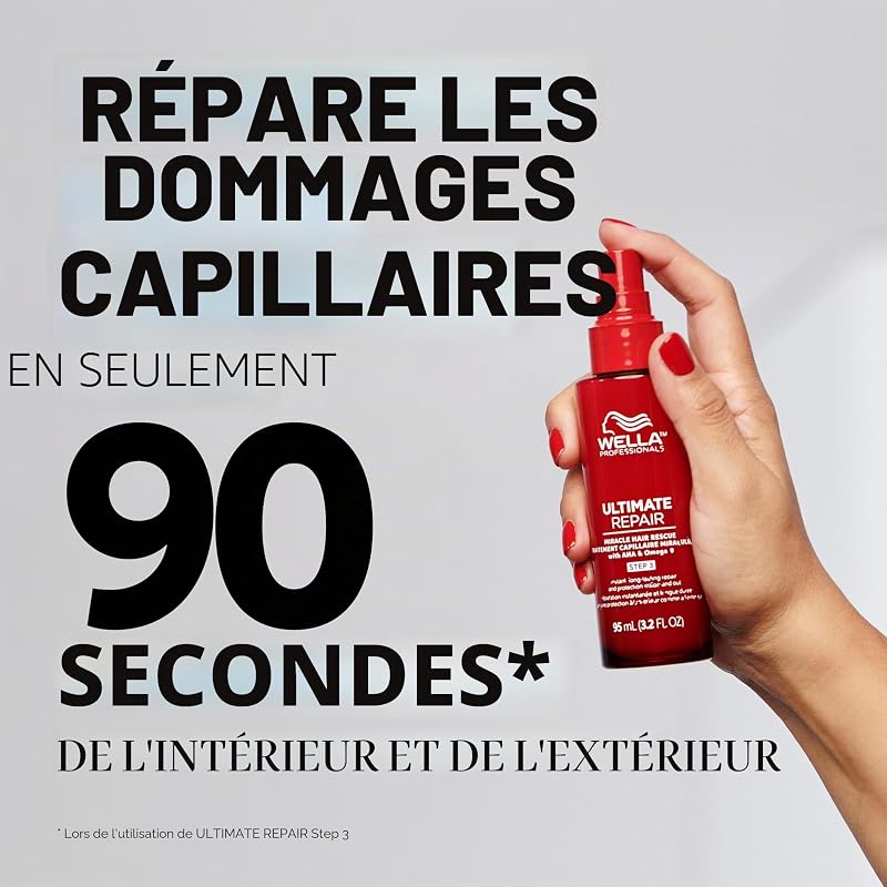 Ultimate Repair Miracle Hair Rescue Sérum capillaire - Réparateur 90 secondes sans rinçage - Spray démêlant avec effet anti-frisottis et anti-fourches - 5 ml
