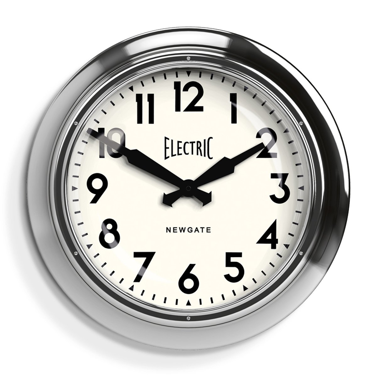 NEWGATE Electric' Clock, Chrome, Large Amazon.co.uk Kitchen & Home