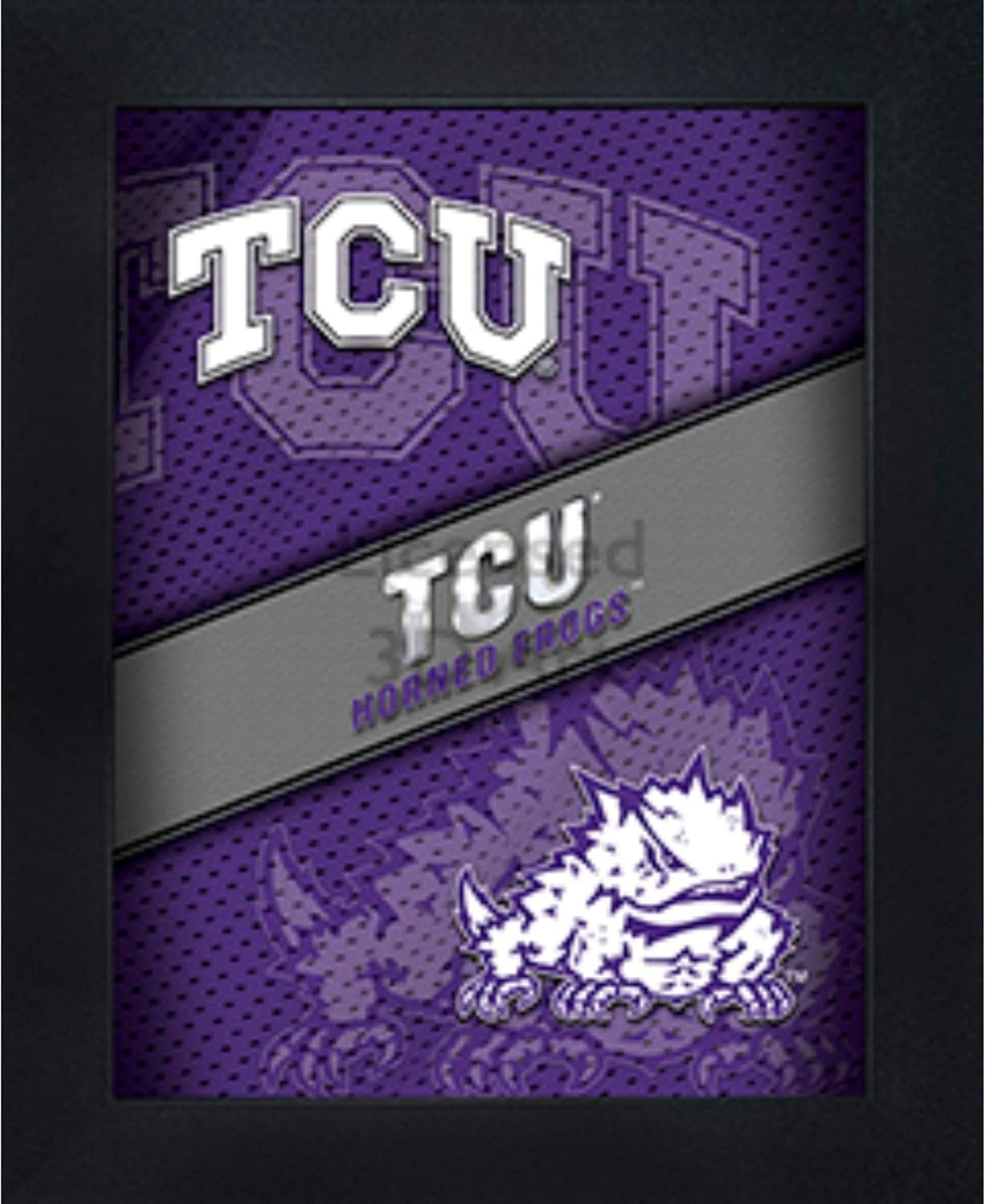 TCU Horned Frogs 3D Poster Wall Art Decor Framed Print | 14.5x18.5 | Lenticular Posters & Pictures | Gifts for Guys & Girls College Dorm Room & Bedroom | NCAA Super Frog Team Fan Logo & Mascot