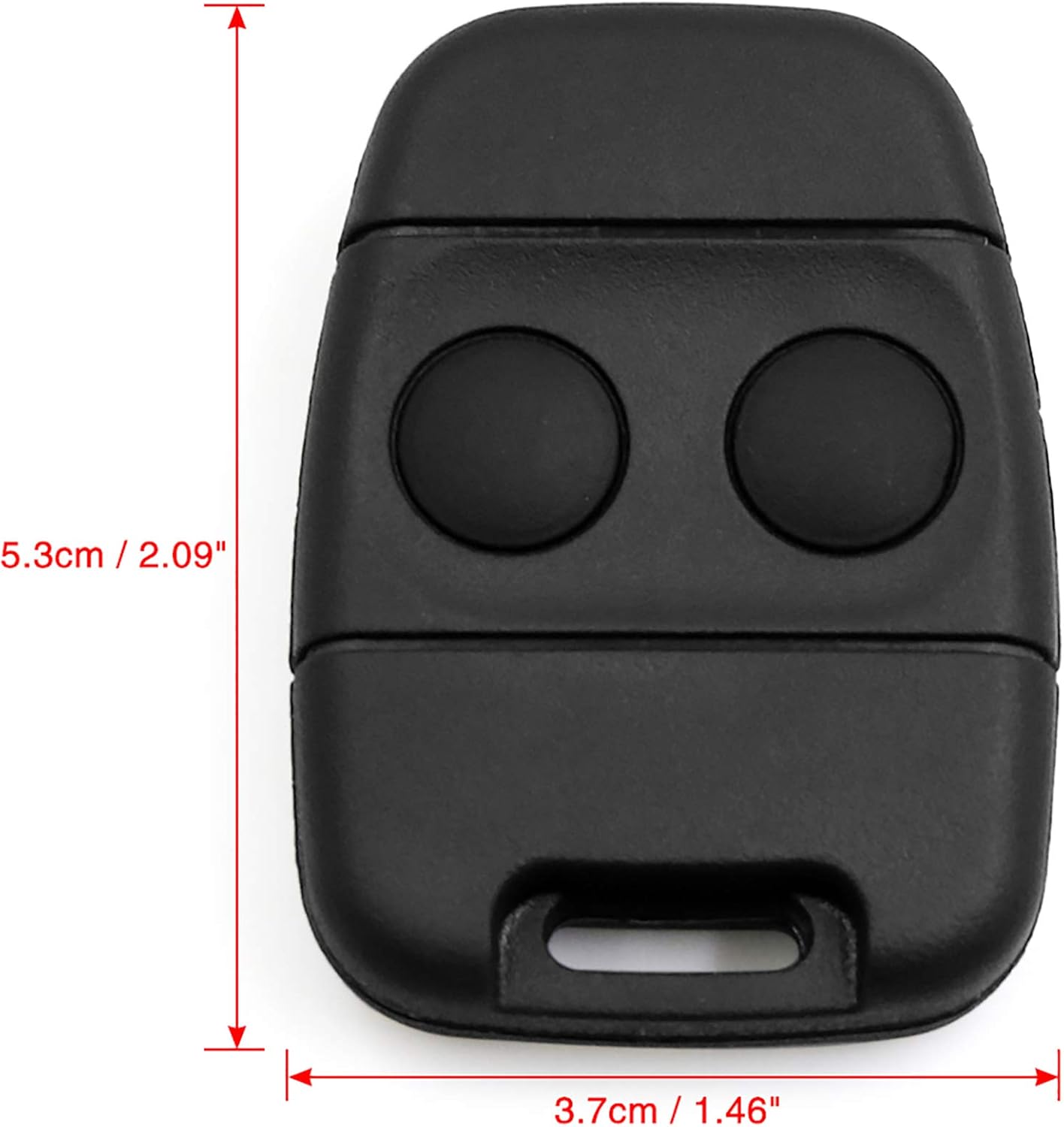 sourcing map Keyless Remote Control Key Fob Shell Case 2 Key Button for Discovery, Black, 5.3x3.7x1.4cm / 2.09"x1.46"x0.55"(L*W*H) - Image 3