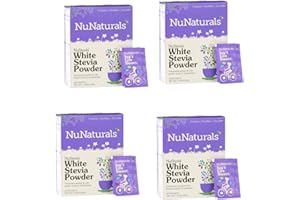 NuNaturals Nustevia White Stevia Powder, 100 Count (4-Pack)